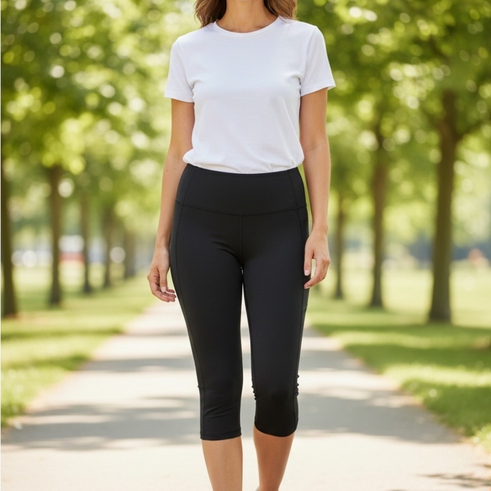 Athleta Accelerate Crop Black Women's Capri Leggings